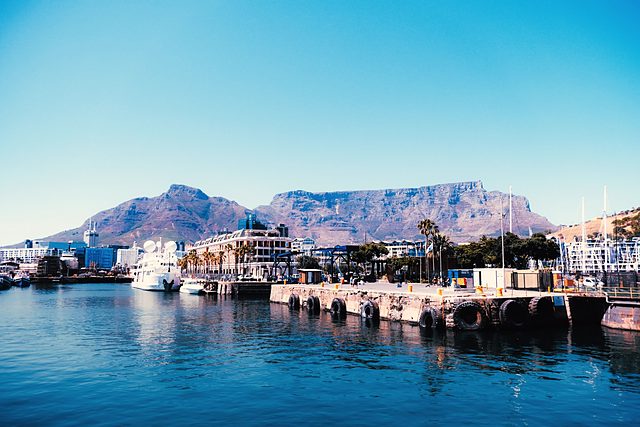 Table Mountain above the Cape Town harbour