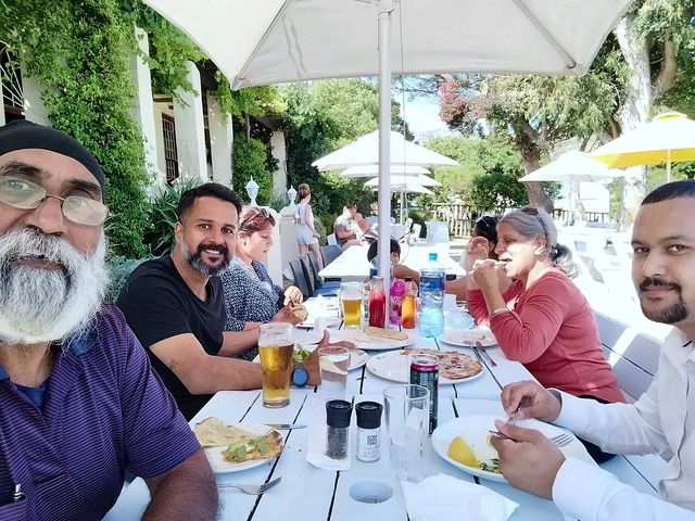 Lunch with guests on a day out